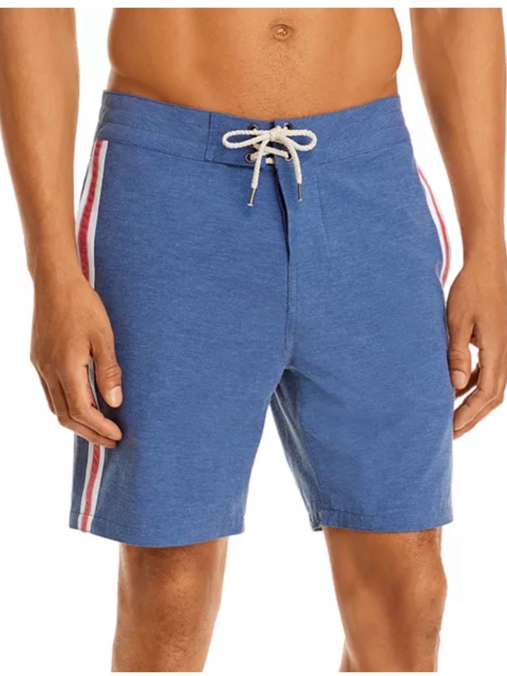 Faherty Retro Surf Stripe 7” Boardshort Blue Red Stripe- Mens SZ 36